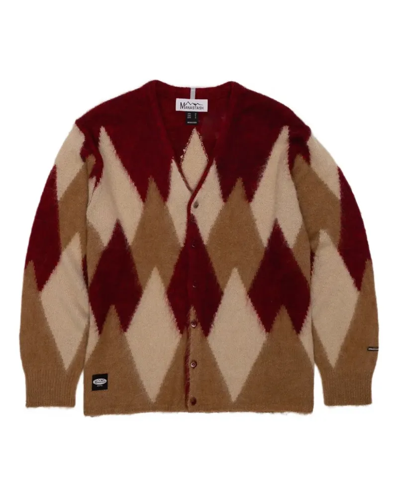 Manastash Cardigan mit Rautenmuster - Braun Braun