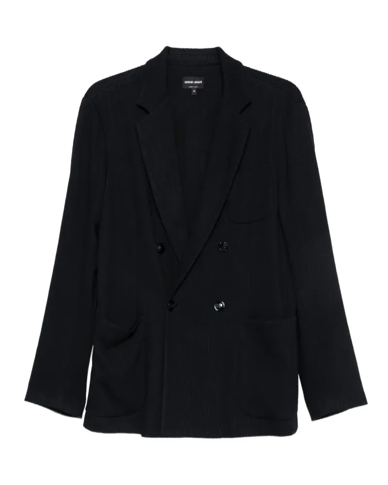 Giorgio Armani double-breasted pinstripe blazer - Blau Blau
