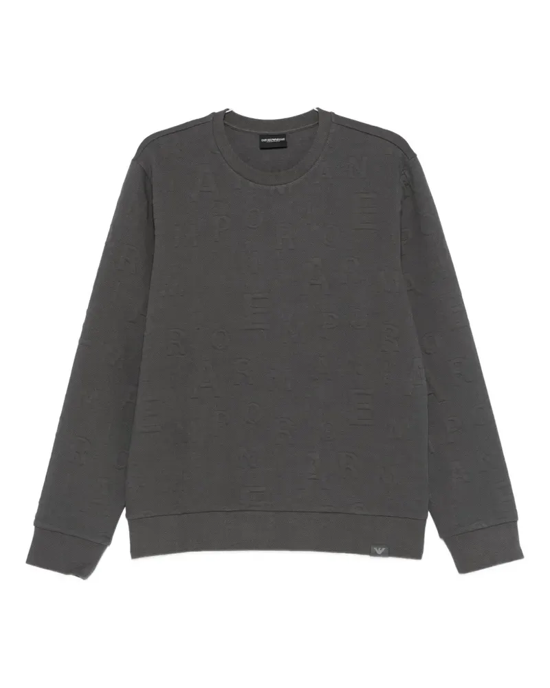 Emporio Armani logo-embossed sweatshirt - Grau Grau
