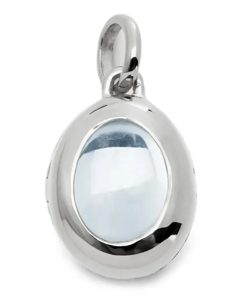 Monica Vinader April Birthstone Medaillon-Anhänger mit Kristallen - Silber Silber