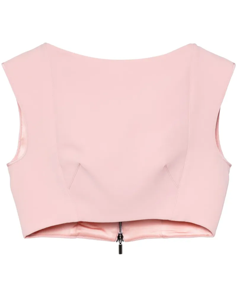 Maticevski Cropped-Top mit angeschnittenen Ärmeln - Rosa Rosa