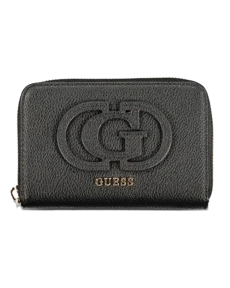 Guess embossed-logo wallet - Schwarz Schwarz
