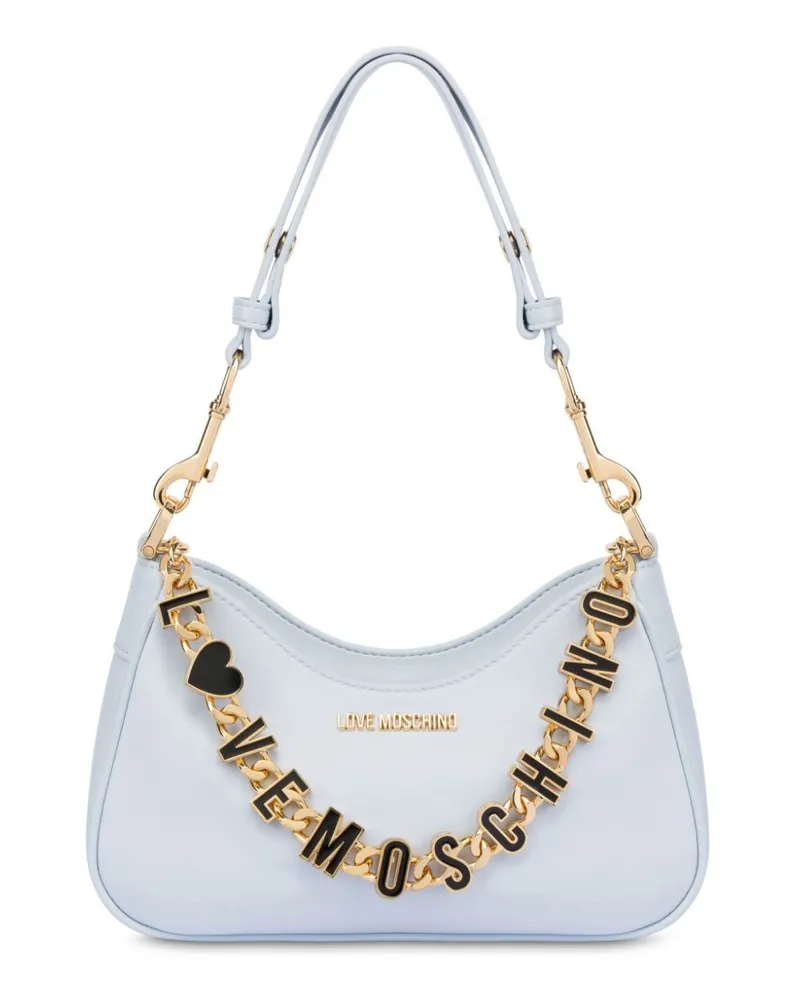 Moschino Schultertasche mit Logo - Violett Violett