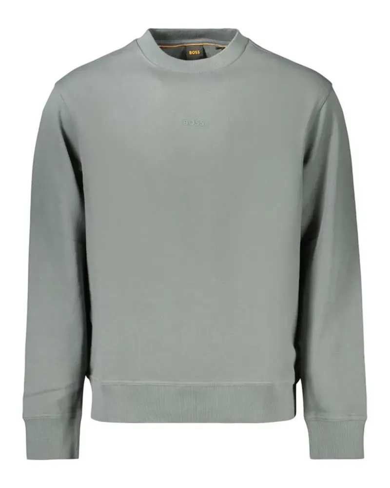 HUGO BOSS Sweatshirt mit Logo-Stickerei - Grün Grün