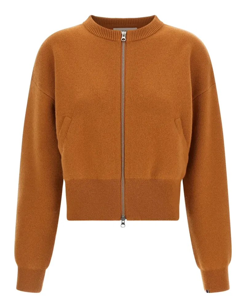 extreme cashmere N°478 Xtra Fun zip pockets cardigan - Orange Orange