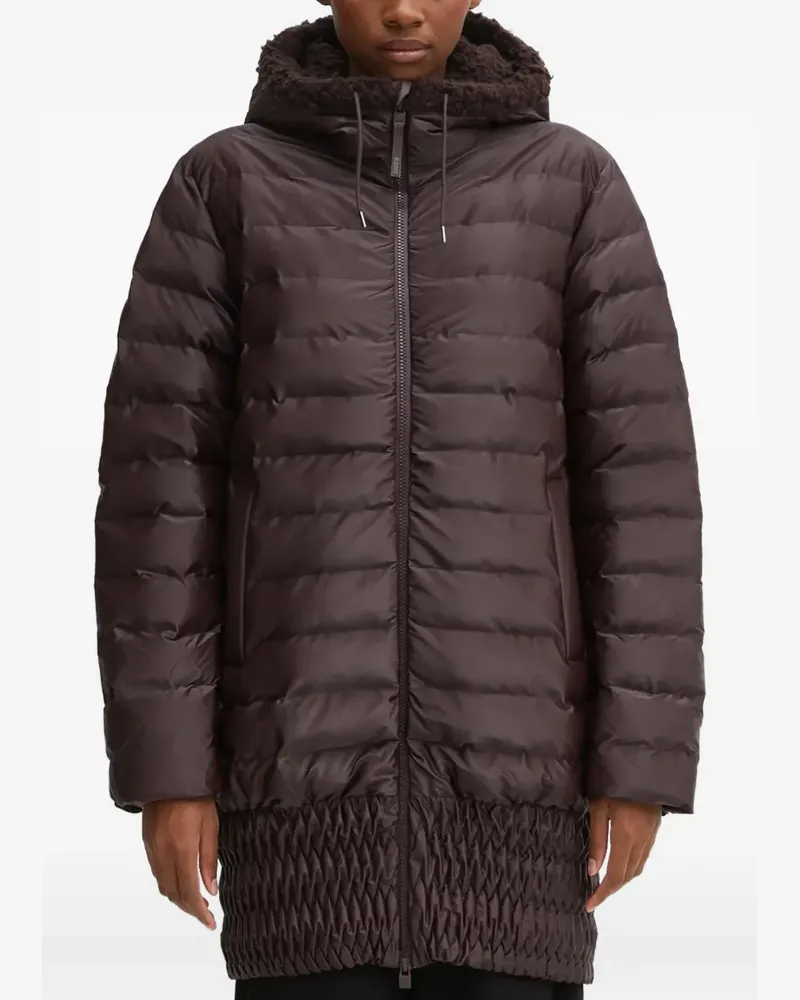 RAINS Lohja W3T3 hooded textured jacket - Violett Violett