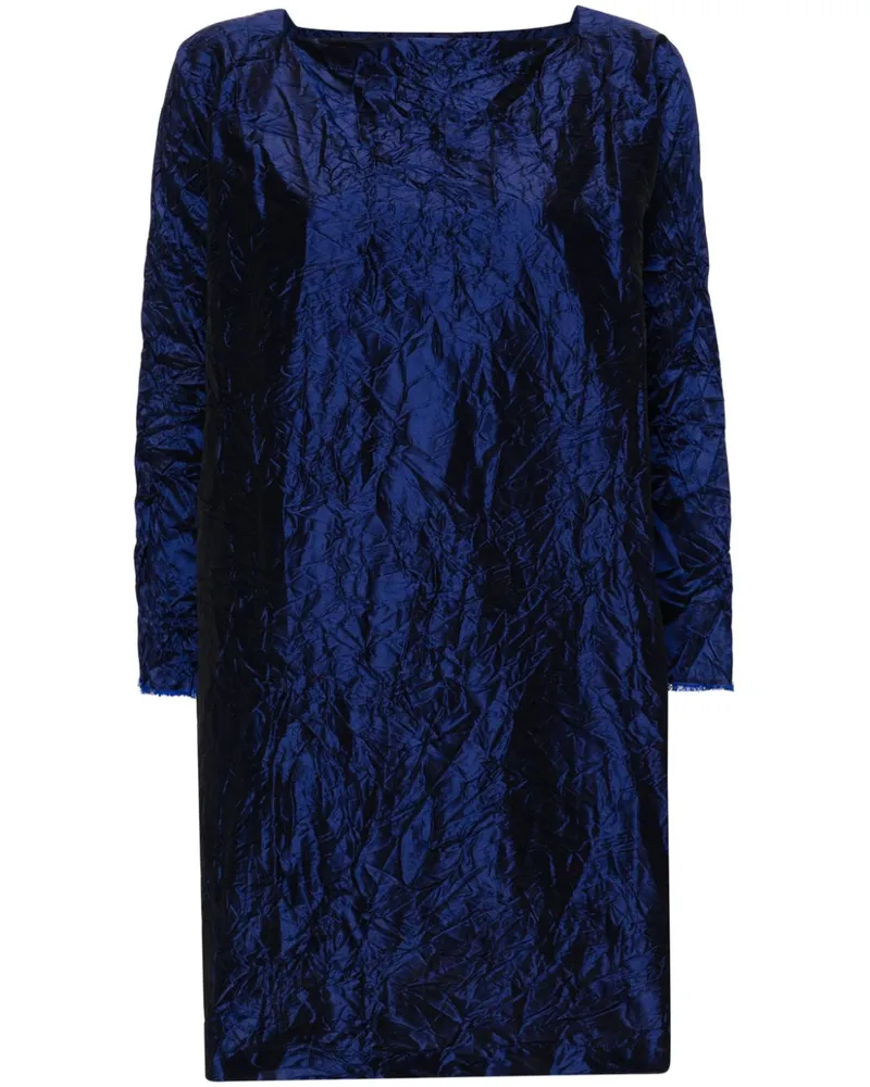 Daniela Gregis Minikleid in Knitteroptik - Blau Blau
