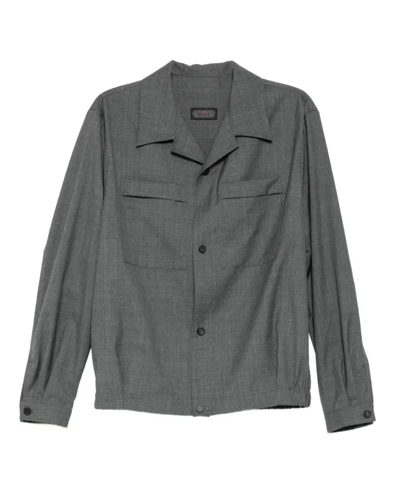 Kiton chest-pocket shirt jacket - Grau Grau