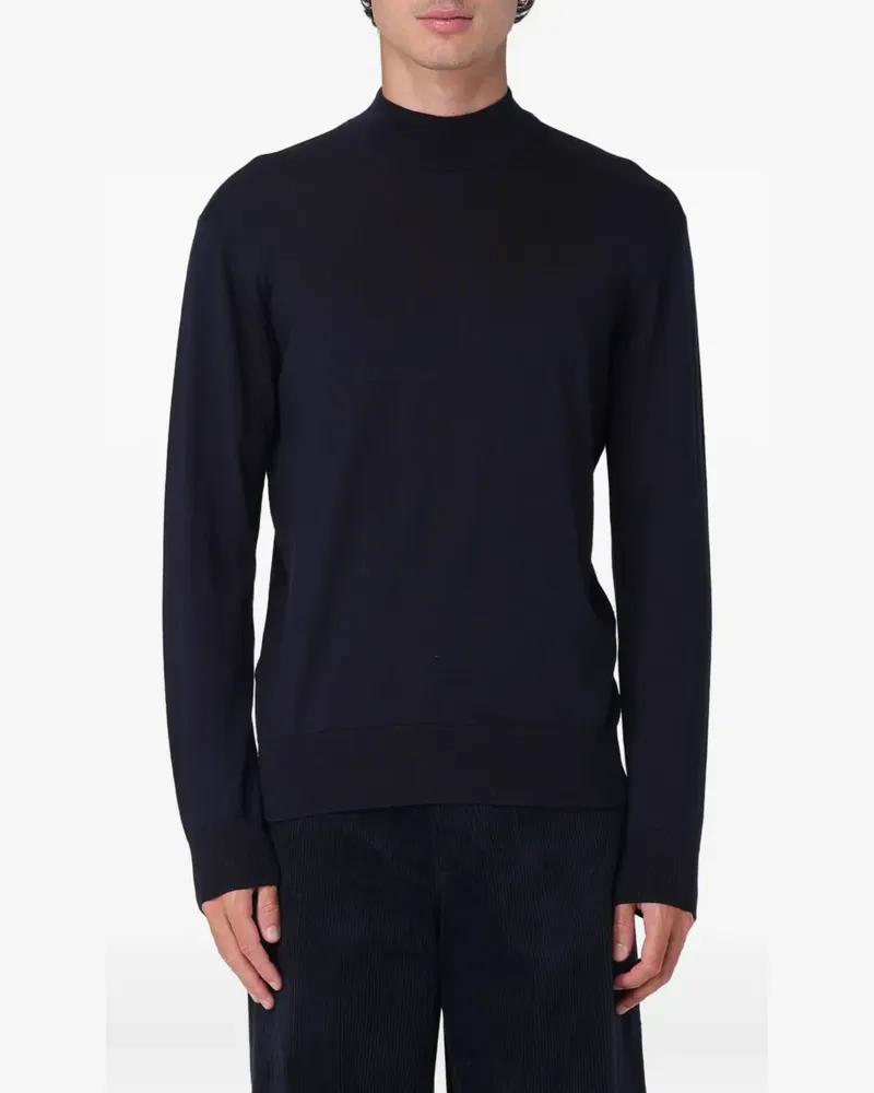Paolo Pecora Milano Pullover mit rundem Ausschnitt - Blau Blau