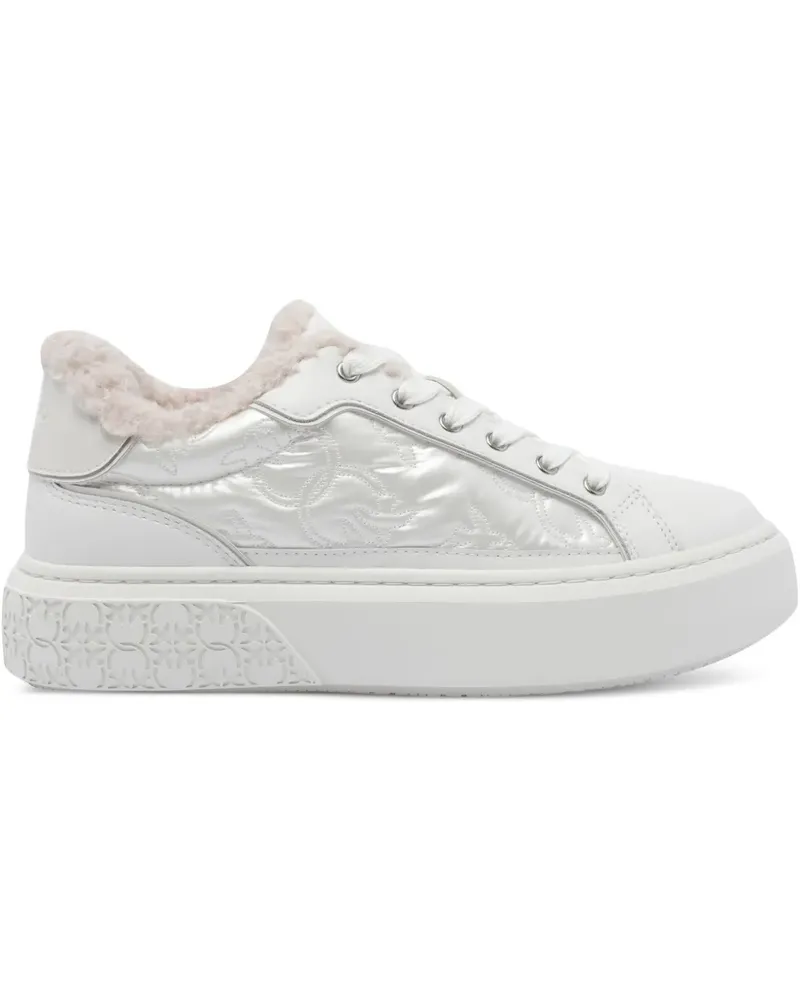 Pinko Sneakers mit gestepptem Einsatz - Weiß Weiß
