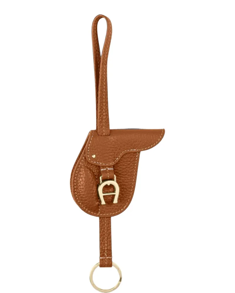 Aigner Schlüsselanhänger in Sattelform - Braun Braun