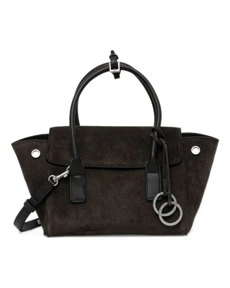 Marc O'Polo small Gitty suede-finish tote bag - Braun Braun