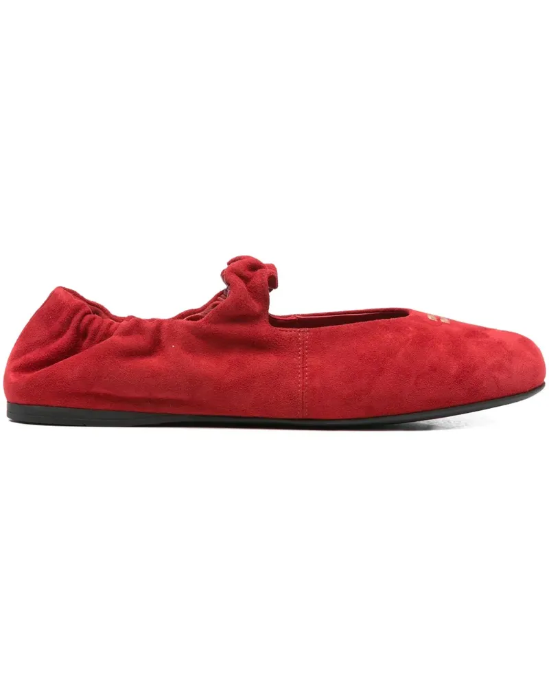 Miu Miu Ballerinas aus Wildleder - Rot Rot