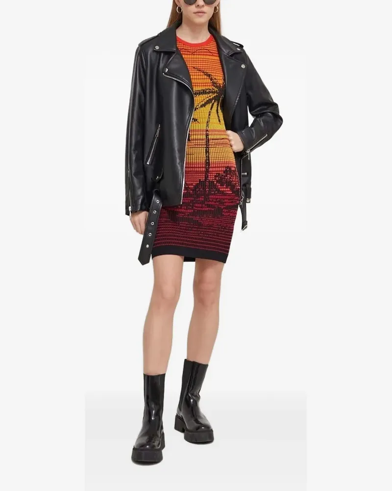 Desigual Ombré-Minikleid mit Palmen - Mehrfarbig Mehrfarbig