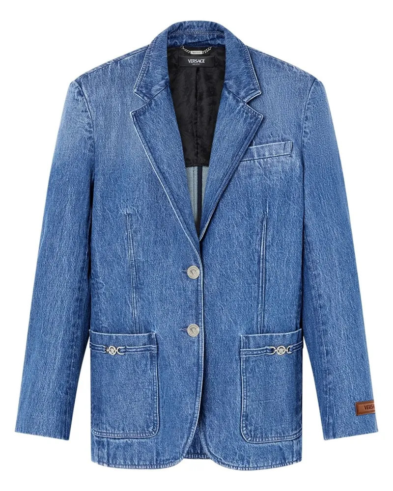 Versace Einreihiges Jeanssakko - Blau Blau