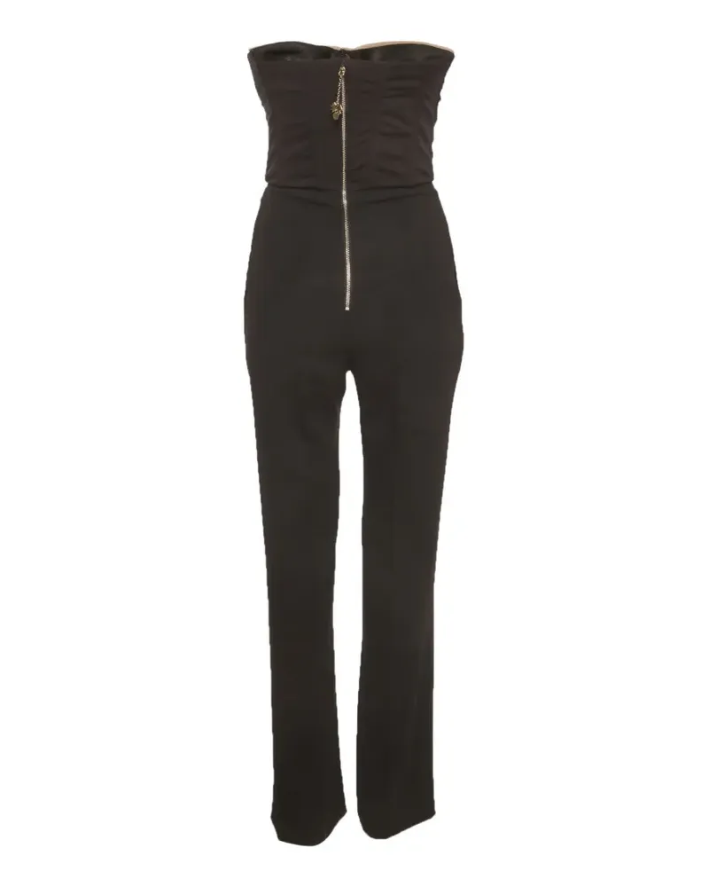 Elisabetta Franchi lace-overlay strapless jumpsuit - Schwarz Schwarz