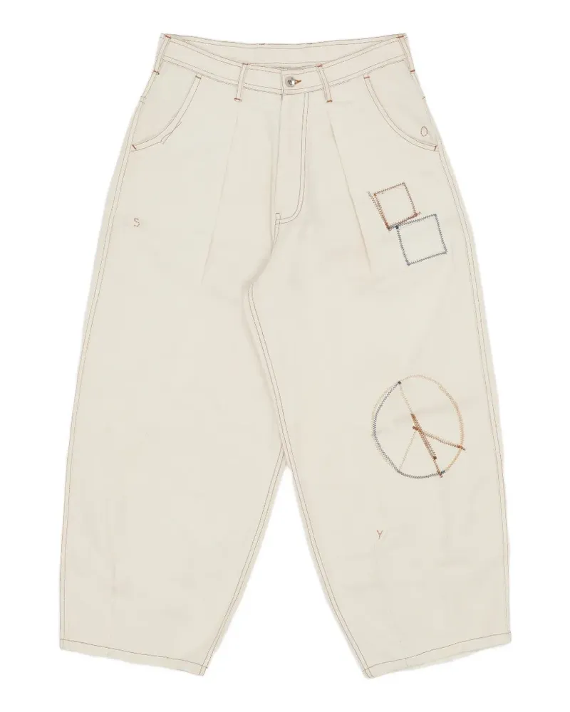 STORY mfg. Bestickte Lush Hose mit Falten - Nude Nude