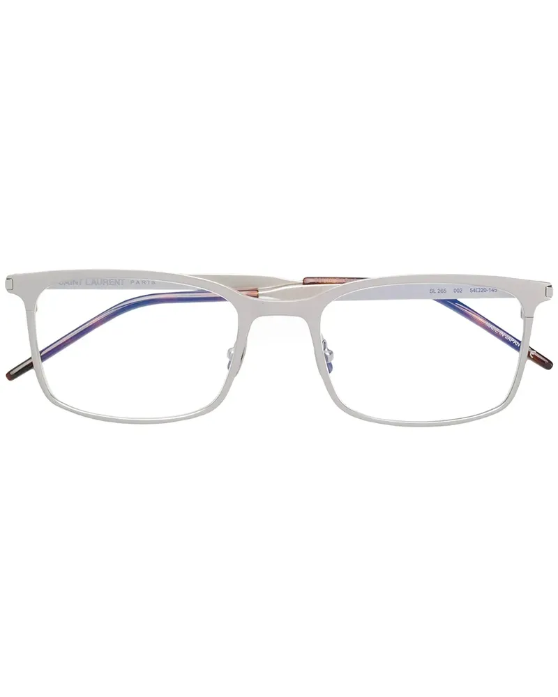 Saint Laurent Brille mit eckigen Gläsern - Silber Silber