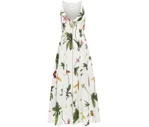 Orchid Popeline-Kleid mit Reißverschluss - Weiß