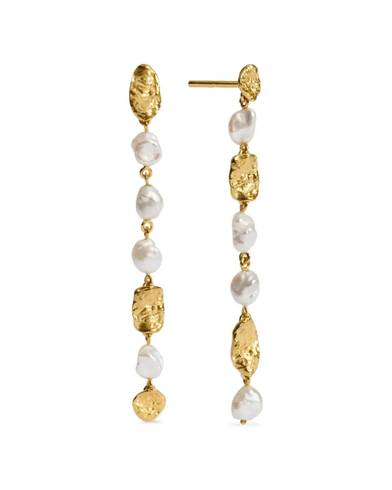 Monica Vinader Capri Ohrringe mit Perlen - Gold Gold