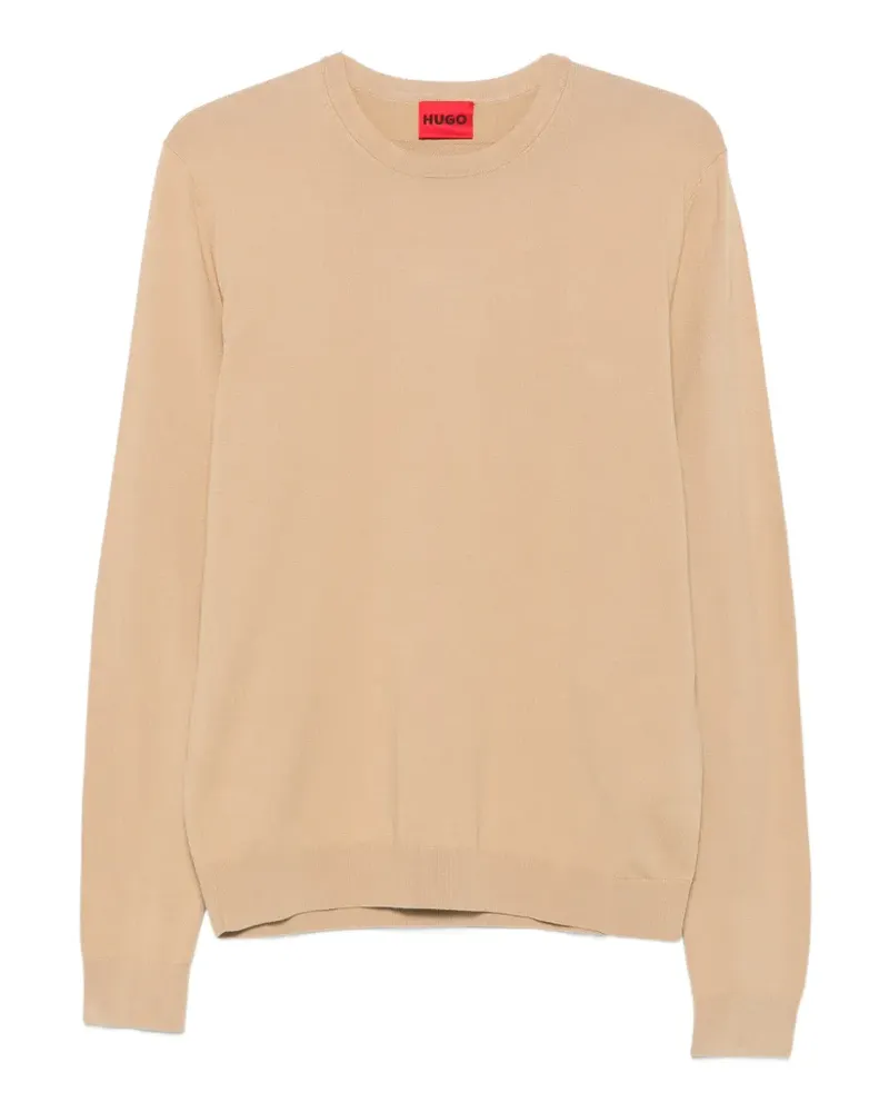 HUGO BOSS Pullover mit rundem Ausschnitt - Nude Nude