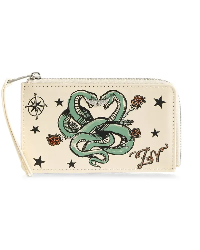 Zadig & Voltaire ZV card tattoo card holder - Nude Nude