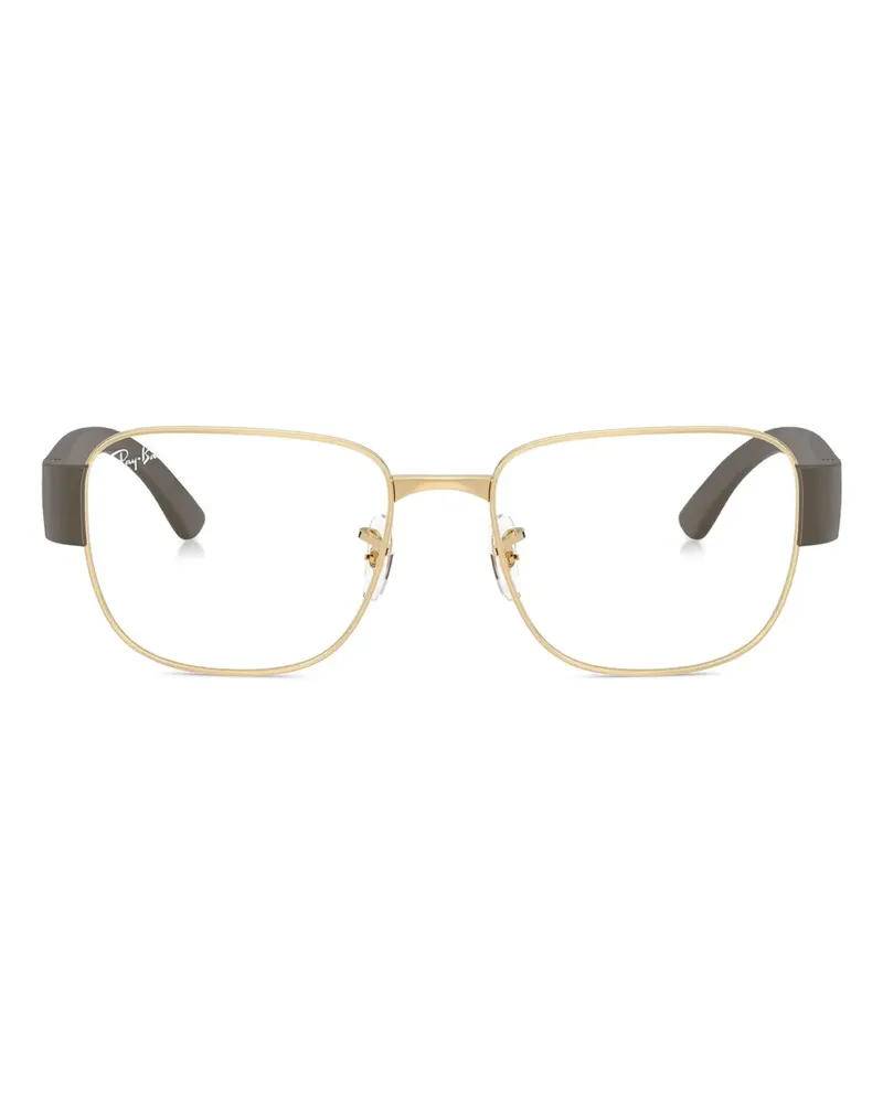 Ray Ban Eckige Brille mit goldfarbenem Gestell Gold