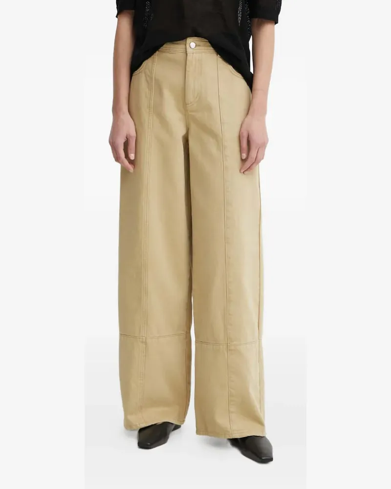 AERON panelled wide-leg jeans - Nude Nude