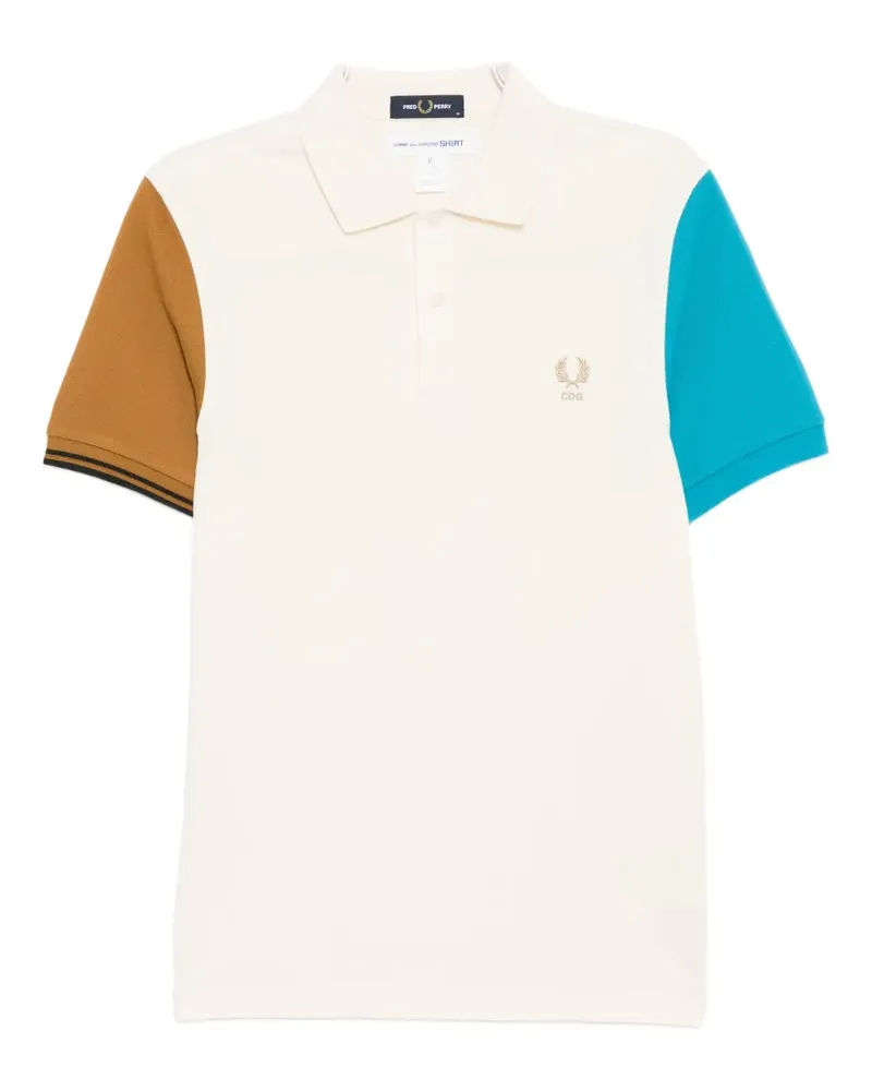 Comme des Garçons x Fred Perry colour-block short-sleeve polo shirt - Blau Blau