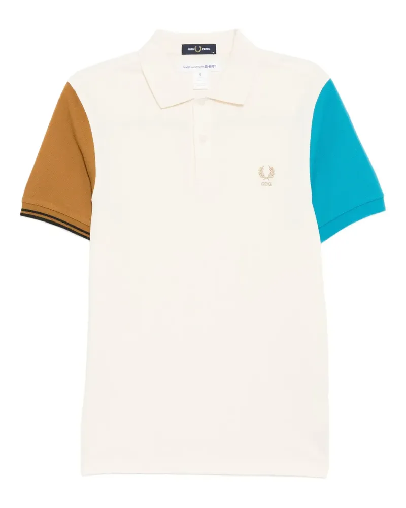 Comme des Garçons x Fred Perry colour-block short-sleeve polo shirt - Blau Blau
