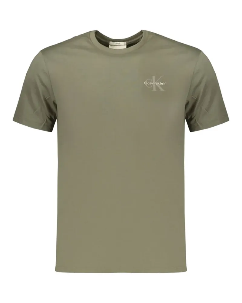 Calvin Klein T-Shirt mit Logo-Print - Grün Grün