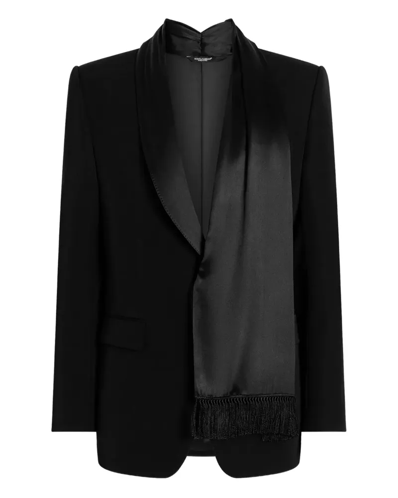 Dolce & Gabbana Fransen-Blazer mit Schalkragen - Schwarz Schwarz