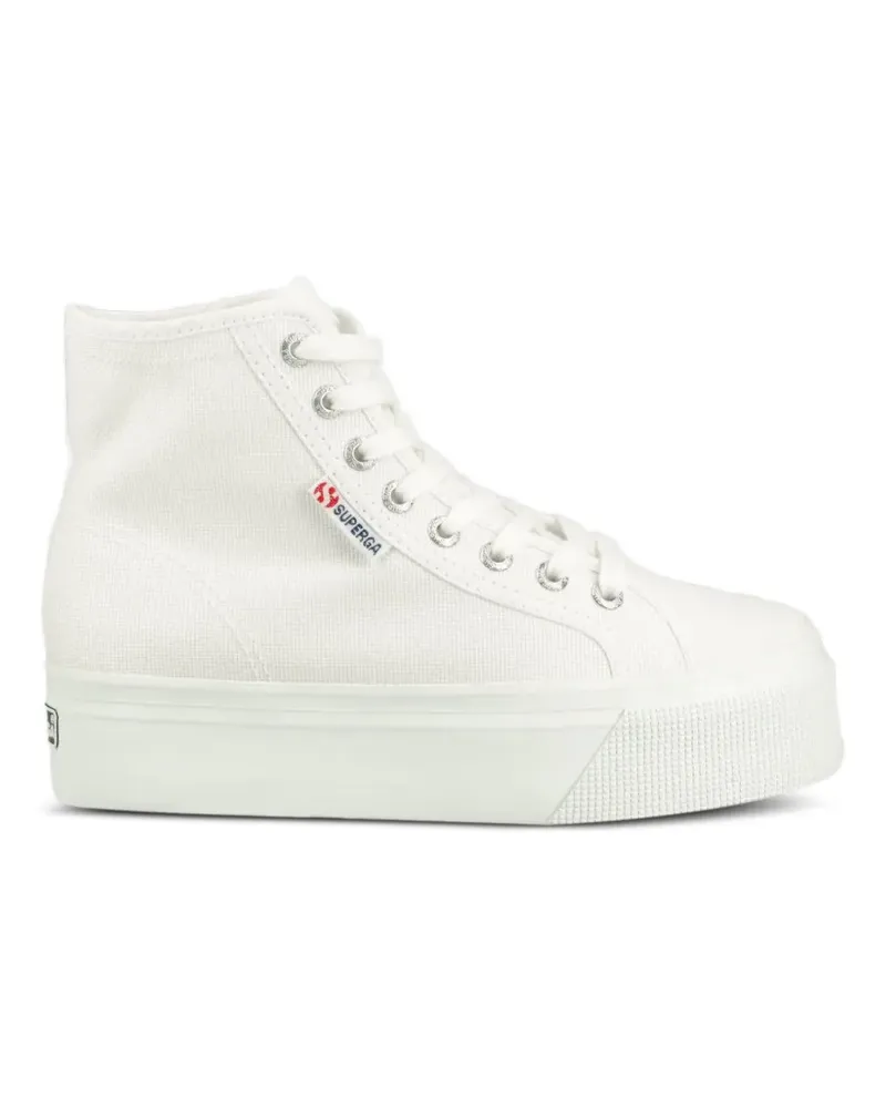 Superga High-Top-Sneakers mit Plateau - Weiß Weiß