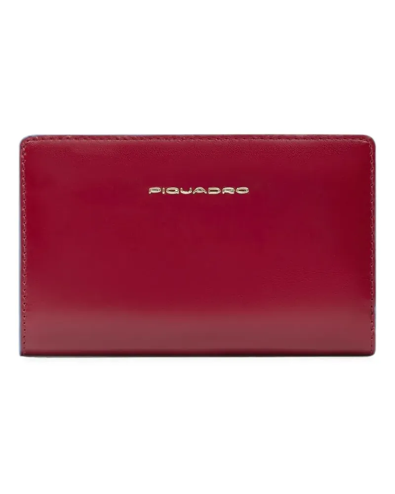 Piquadro logo-plaque bifold wallet - Rot Rot