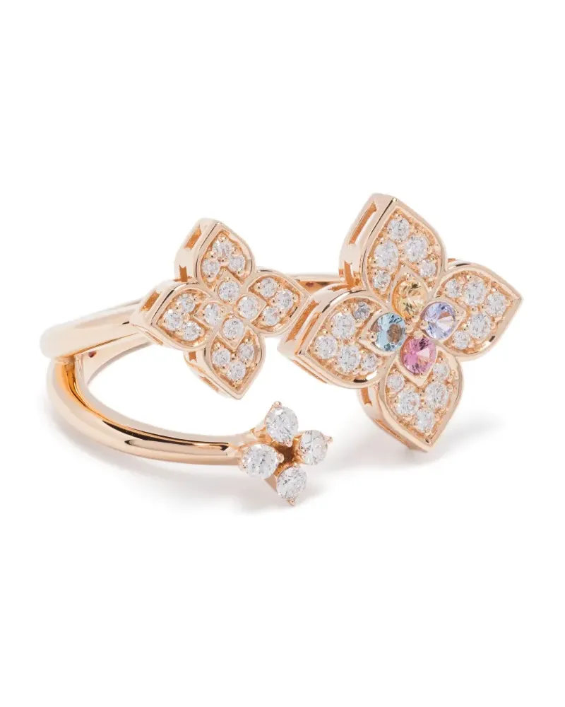 Roberto Coin 18kt Venetian Princess Rotgoldring mit Schmuckstein - Rosa Rosa