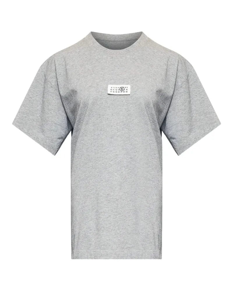 Maison Margiela label cotton jersey T-shirt - Grau Grau