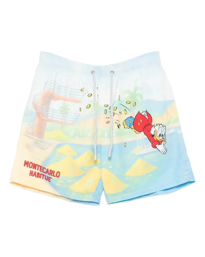 MC2 Saint Barth x Disney Gustavia patterned swim shorts - Blau Blau