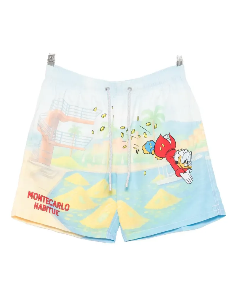 MC2 Saint Barth x Disney Gustavia patterned swim shorts - Blau Blau