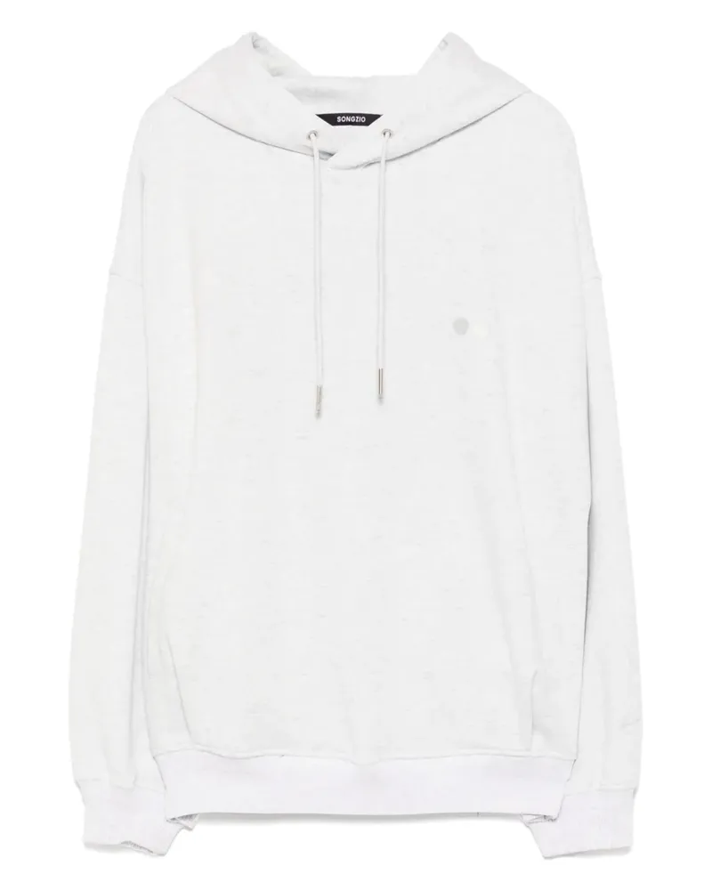 SONGZIO Poetry Hoodie mit Stickerei - Grau Grau