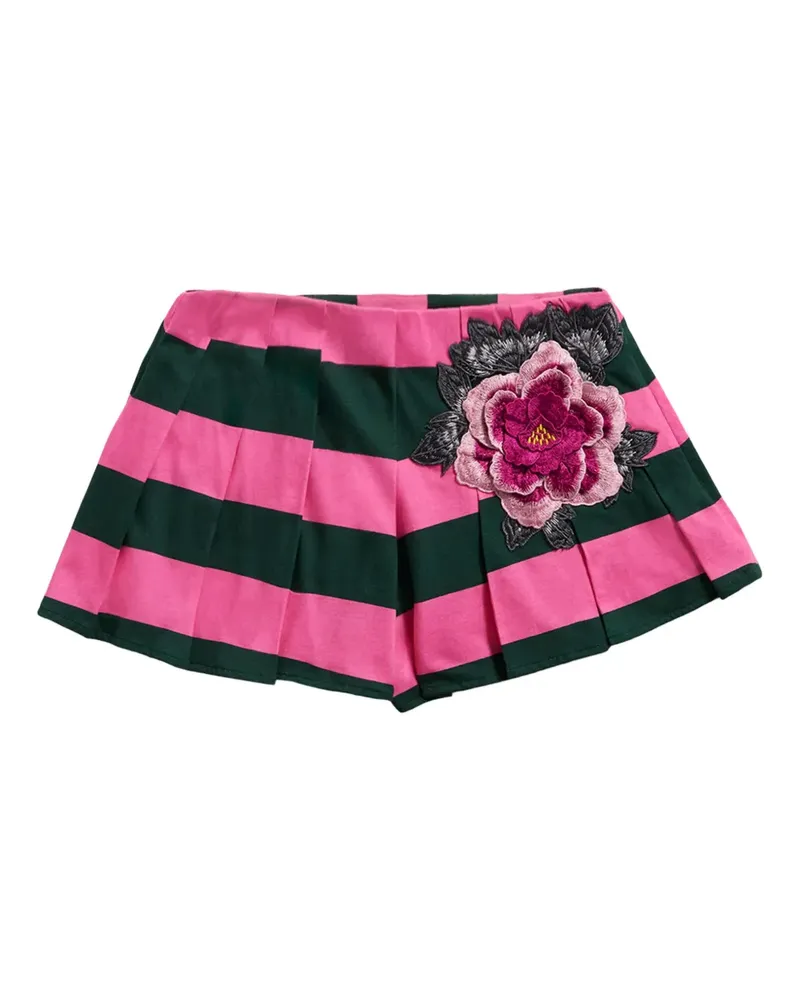 Area Gestreifte Shorts mit Falten - Rosa Rosa