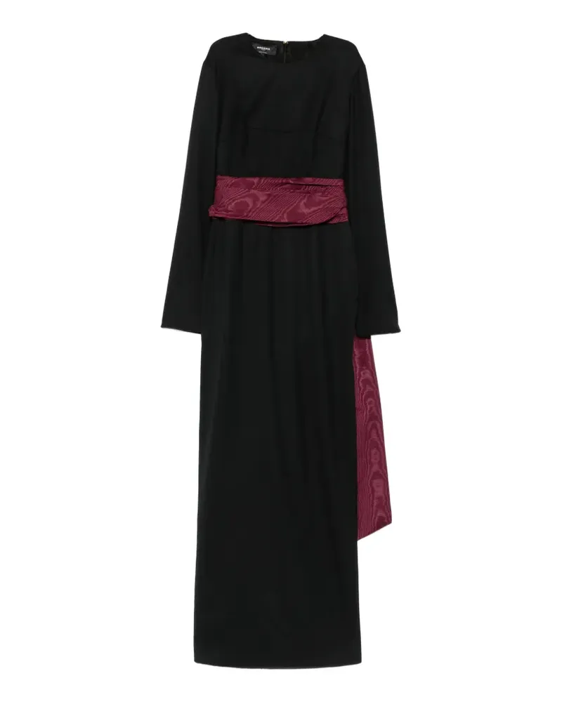 Rochas Langärmeliges Maxikleid - Schwarz Schwarz