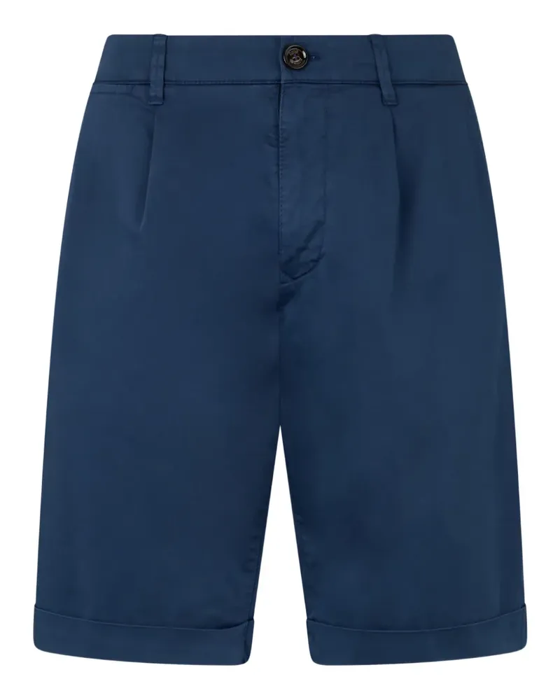 MOORER Shorts mit Falten - Blau Blau