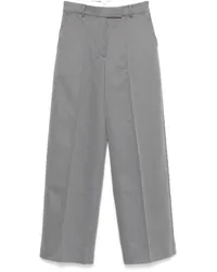 REMAIN Gestreifte Twill-Hose Grau