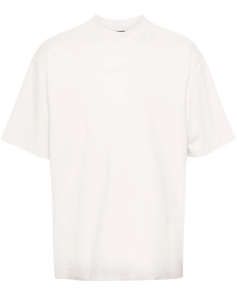 Balenciaga T-Shirt mit reflektierendem Logo - Nude Nude