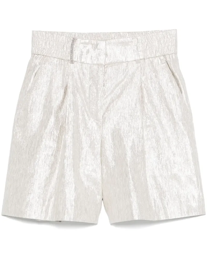 Peserico Lurex-Shorts mit Falten - Nude Nude