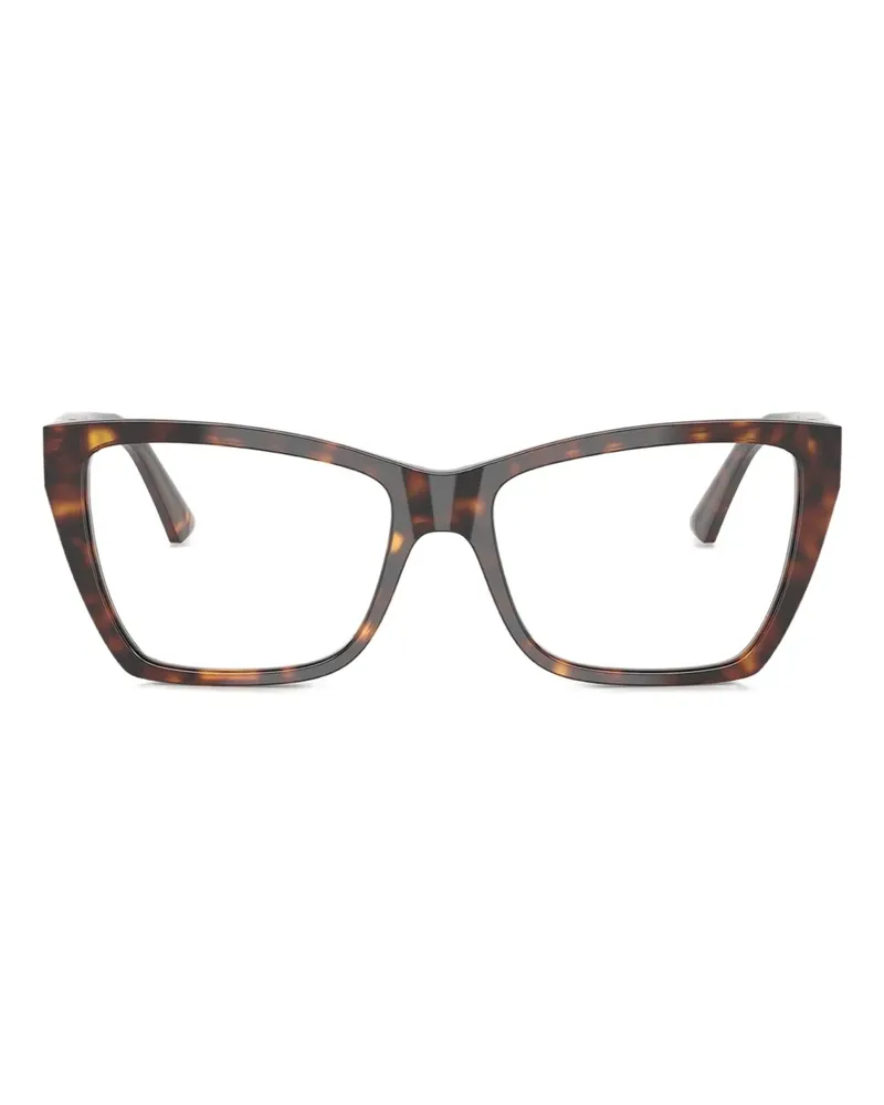 Jimmy Choo Vergoldete Brille in Schildpattoptik - Braun Braun