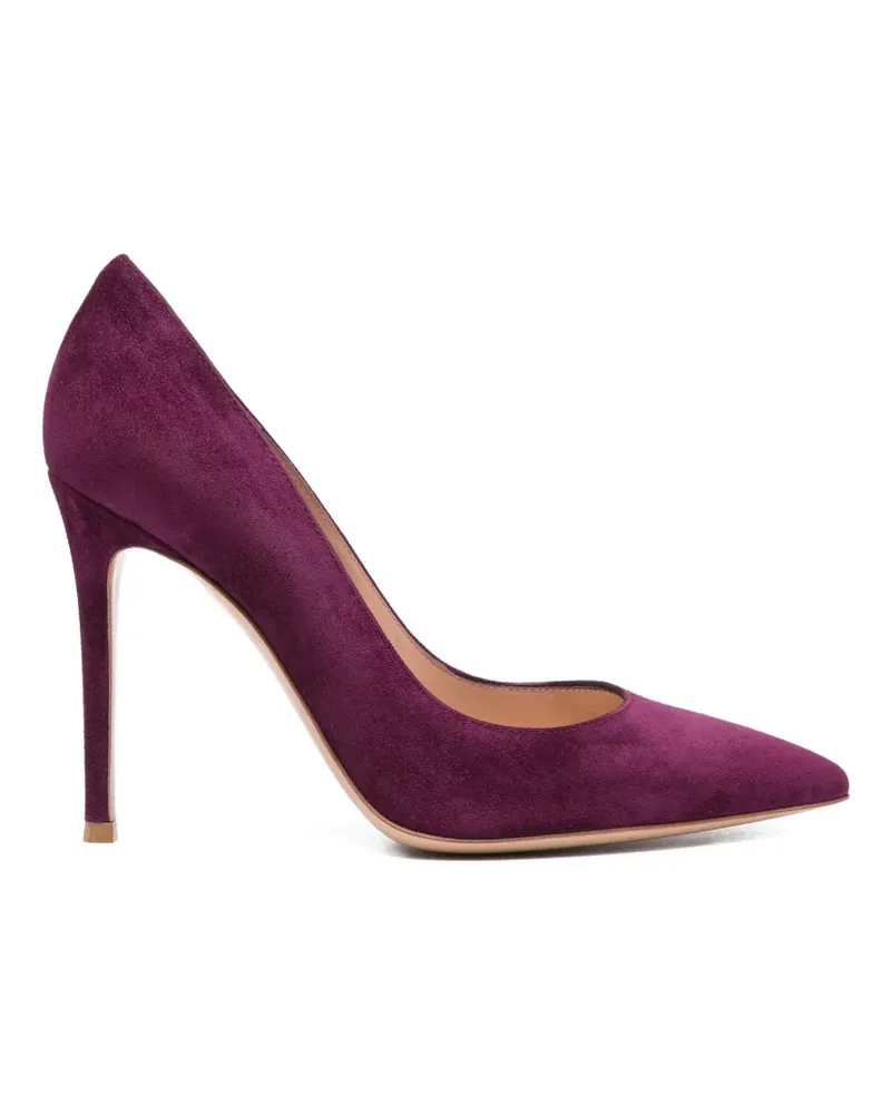 Gianvito Rossi pointed-toe suede pumps - Violett Violett