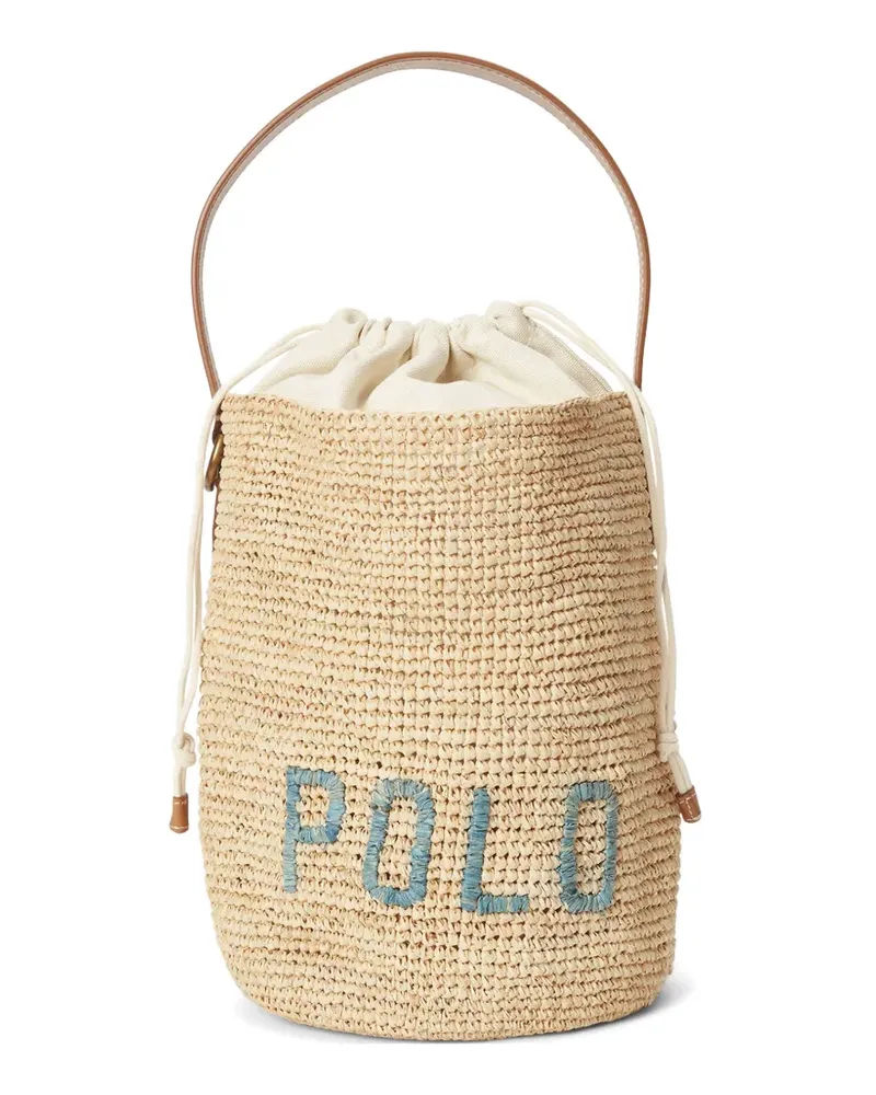 Ralph Lauren raffia bucket bag - Nude Nude
