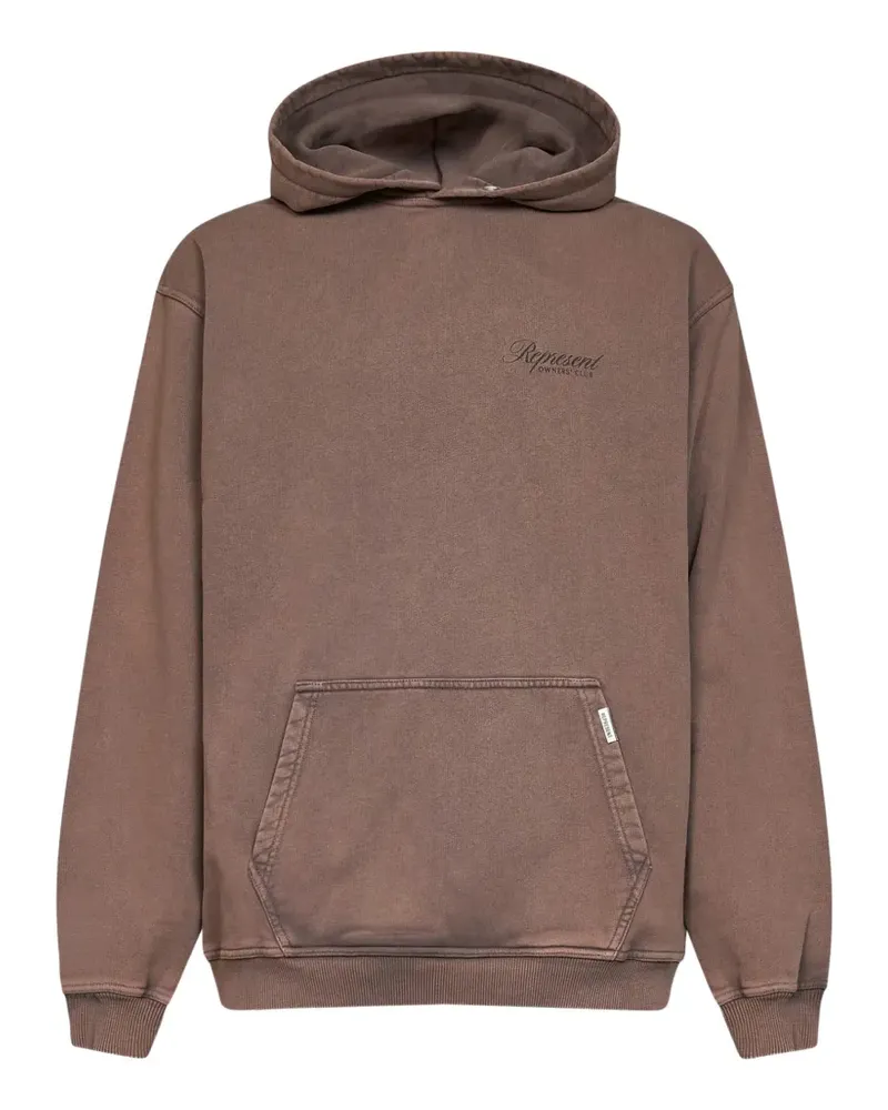 REPRESENT Owners' Club logo-print hoodie - Braun Braun
