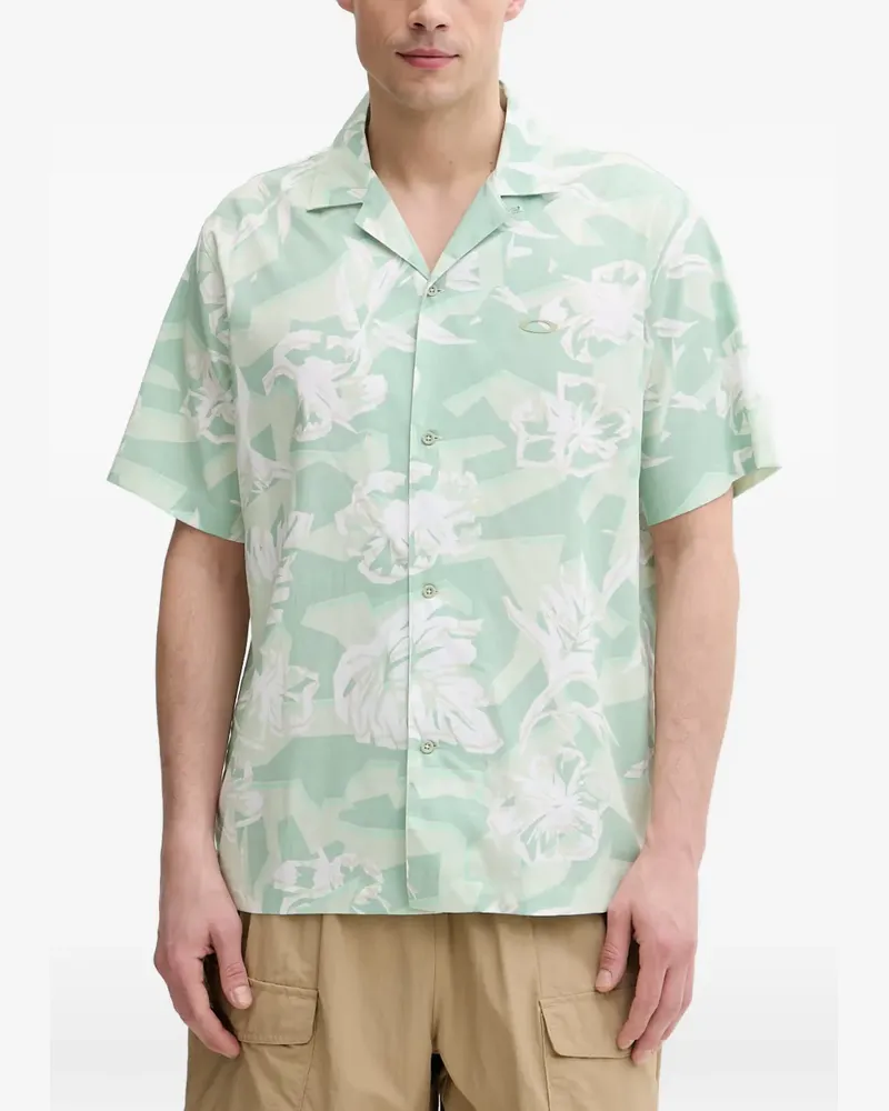 Oakley Hibiscus Breeze floral-print short-sleeve shirt - Grün Grün